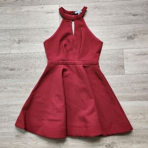 She + Sky Red Halter Dress Womens Large Formal Event Prom Homecoming Wedding